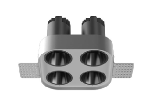 Lite Unite LED Trimless 4 Head Gimbal Downlight