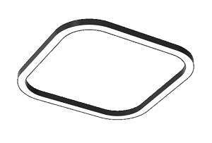 Custom Curve Edges Square Pendent