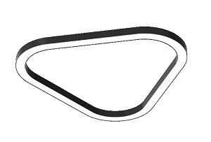 Custom Curve Edges Triangle Pendent